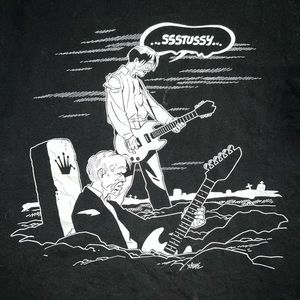 STUSSY Black Mens Tshirt Large